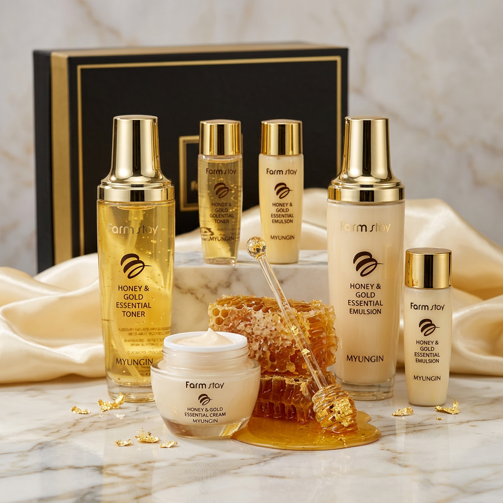 Coffret de soins Honey and Gold 3 pièces